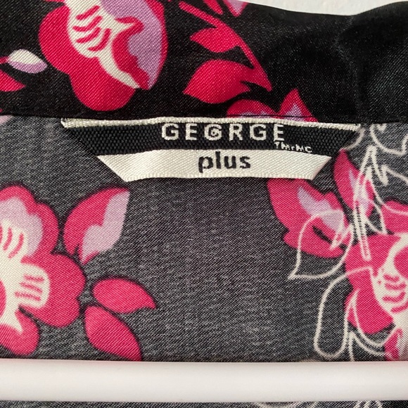 1X Cherry Blossom Pajama Set Plus Size - Picture 4 of 8